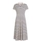 TOMMY HILFIGER</br>Γυναικείο Φόρεμα Εκρού/Μπλε Lyocell Open-nk Midi Dress WW0WW44514-0FC Tommy Hilfiger TOMMY HILFIGER</br>Γυναικείο Φόρεμα Εκρού/Μπλε Lyocell Open-nk Midi Dress WW0WW44514-0FC Tommy Hilfiger