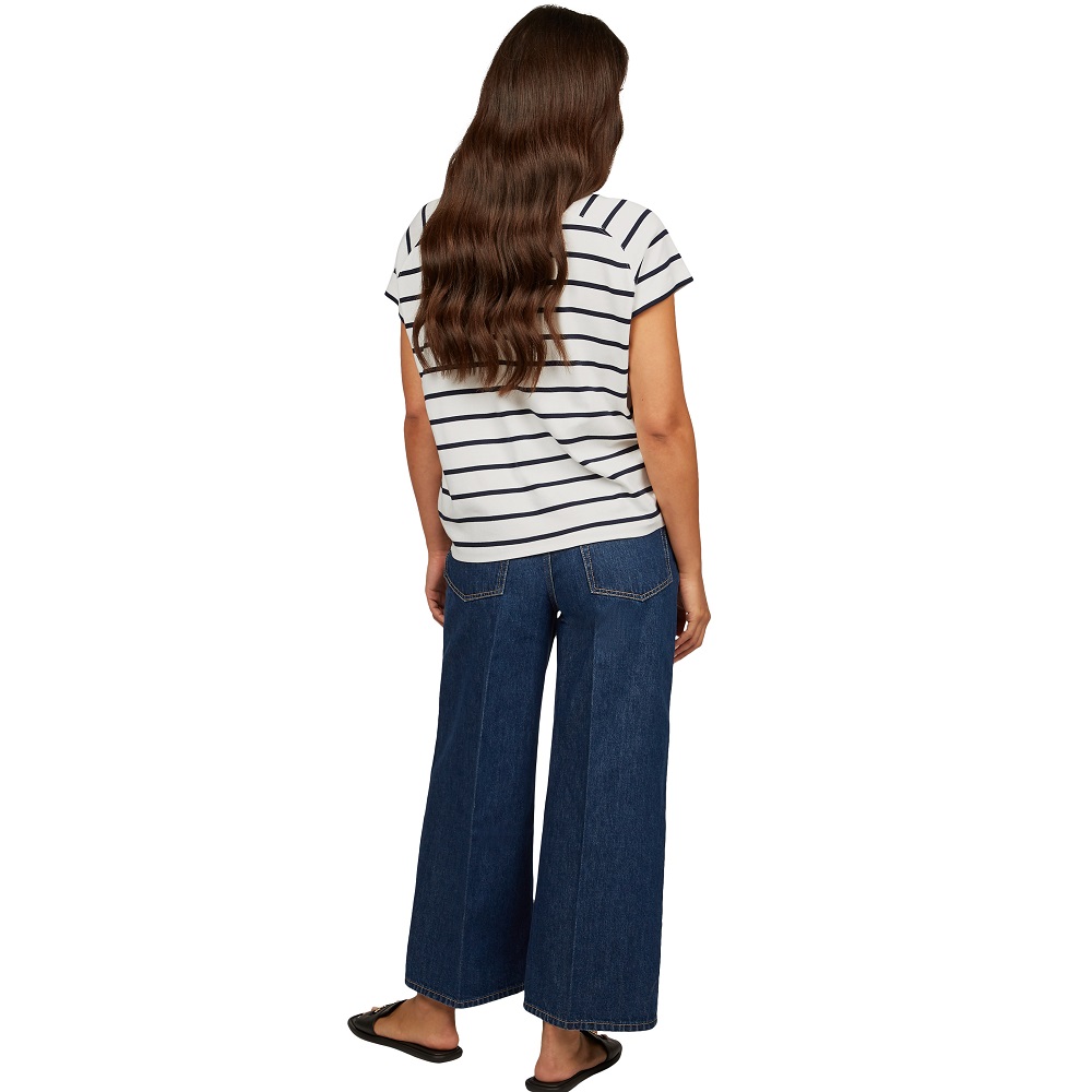 TOMMY HILFIGER</br>Γυναικείο T-shirt Εκρού/Μπλε Relaxed Modern Cody Cap Sleeve WW0WW44544-0BF Tommy Hilfiger TOMMY HILFIGER</br>Γυναικείο T-shirt Εκρού/Μπλε Relaxed Modern Cody Cap Sleeve WW0WW44544-0BF Tommy Hilfiger