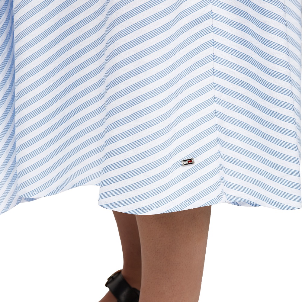 TOMMY HILFIGER</br>Γυναικεία Φούστα Λευκό/Γαλάζιο Crinkle Viscose Mix Midi Skirt WW0WW44549-OFF Tommy Hilfiger TOMMY HILFIGER</br>Γυναικεία Φούστα Λευκό/Γαλάζιο Crinkle Viscose Mix Midi Skirt WW0WW44549-OFF Tommy Hilfiger