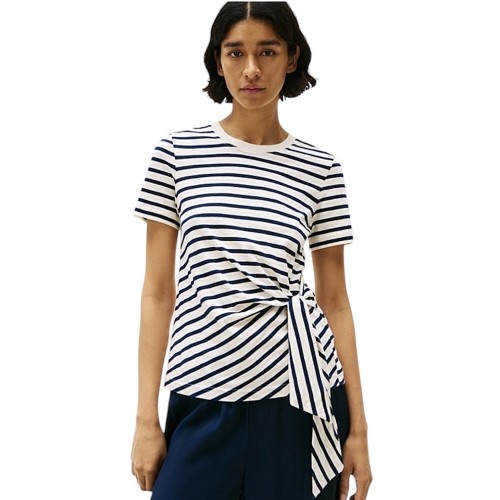Γυναικεία Μπλούζα Εκρού/Μπλε Knot Boat-nk Ss Tee  WW0WW44559-0FC Tommy Hilfiger Γυναικεία Μπλούζα Εκρού/Μπλε Knot Boat-nk Ss Tee  WW0WW44559-0FC Tommy Hilfiger