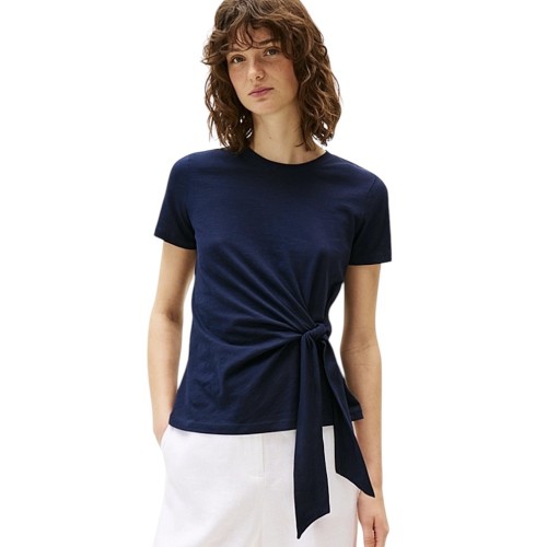 Γυναικεία Μπλούζα Μπλε Knot Boat-nk Ss Tee  WW0WW44559-C1G Tommy Hilfiger Γυναικεία Μπλούζα Μπλε Knot Boat-nk Ss Tee  WW0WW44559-C1G Tommy Hilfiger