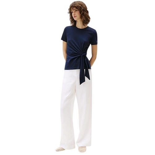 Γυναικεία Μπλούζα Μπλε Knot Boat-nk Ss Tee  WW0WW44559-C1G Tommy Hilfiger Γυναικεία Μπλούζα Μπλε Knot Boat-nk Ss Tee  WW0WW44559-C1G Tommy Hilfiger