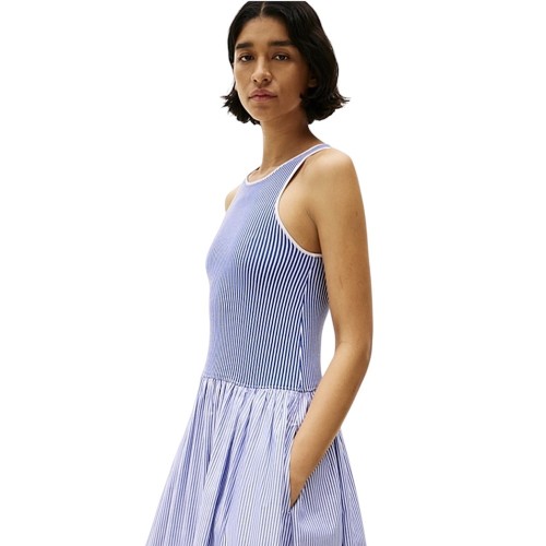 Γυναικείο Φόρεμα Γαλάζιο/Λευκό Broderie Anglaise N\s Long WW0WW44652-0Y9 Tommy Hilfiger Γυναικείο Φόρεμα Γαλάζιο/Λευκό Broderie Anglaise N\s Long WW0WW44652-0Y9 Tommy Hilfiger