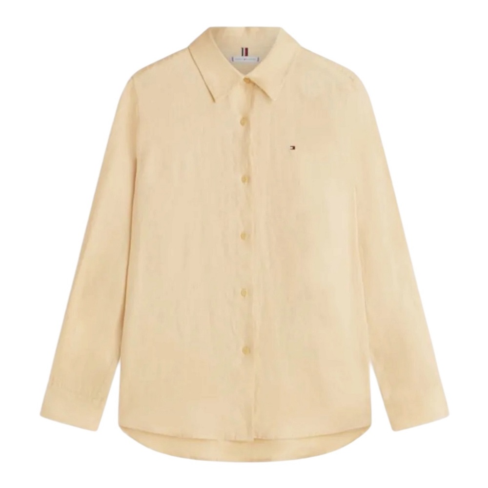 TOMMY HILFIGER</br>Tommy Hilfiger WW0WW44679-ACR Γυναικείο Πουκάμισο Μπεζ Ess Linen Shirt TOMMY HILFIGER</br>Tommy Hilfiger WW0WW44679-ACR Γυναικείο Πουκάμισο Μπεζ Ess Linen Shirt