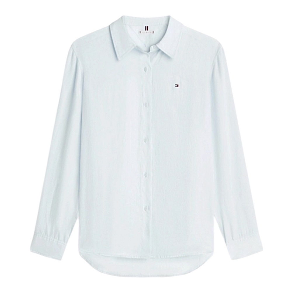 TOMMY HILFIGER</br>Tommy Hilfiger WW0WW44679-CYR Γυναικείο Πουκάμισο Σιέλ Ess Linen Shirt