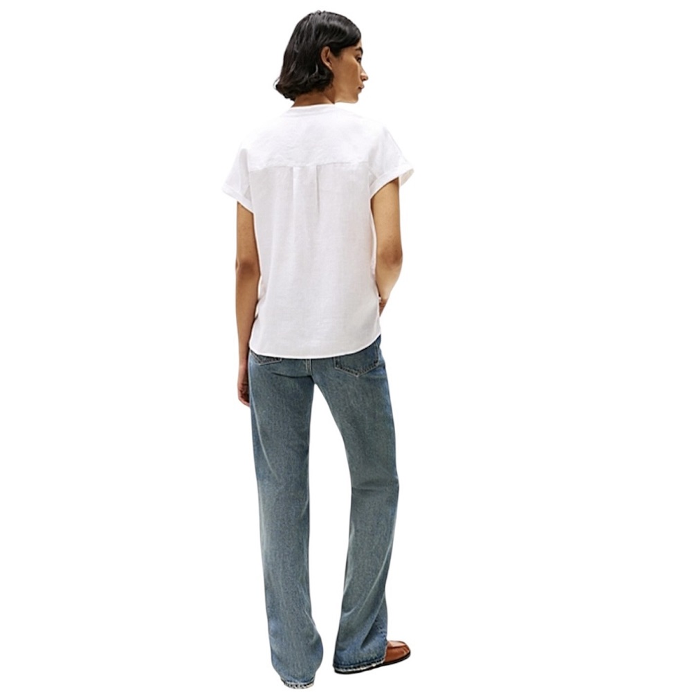 TOMMY HILFIGER</br>Γυναικείο Πουκάμισο Λευκό Relaxed Fit Short Sleeve Linen Blouse WW0WW44715-YCF Tommy Hilfiger TOMMY HILFIGER</br>Γυναικείο Πουκάμισο Λευκό Relaxed Fit Short Sleeve Linen Blouse WW0WW44715-YCF Tommy Hilfiger