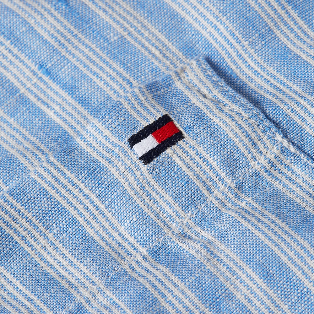 TOMMY HILFIGER</br>Γυναικείο Πουκάμισο Γαλάζιο Relaxed Fit Short Sleeve Linen Blouse WW0WW44715-0ΒΒ Tommy Hilfiger TOMMY HILFIGER</br>Γυναικείο Πουκάμισο Γαλάζιο Relaxed Fit Short Sleeve Linen Blouse WW0WW44715-0ΒΒ Tommy Hilfiger