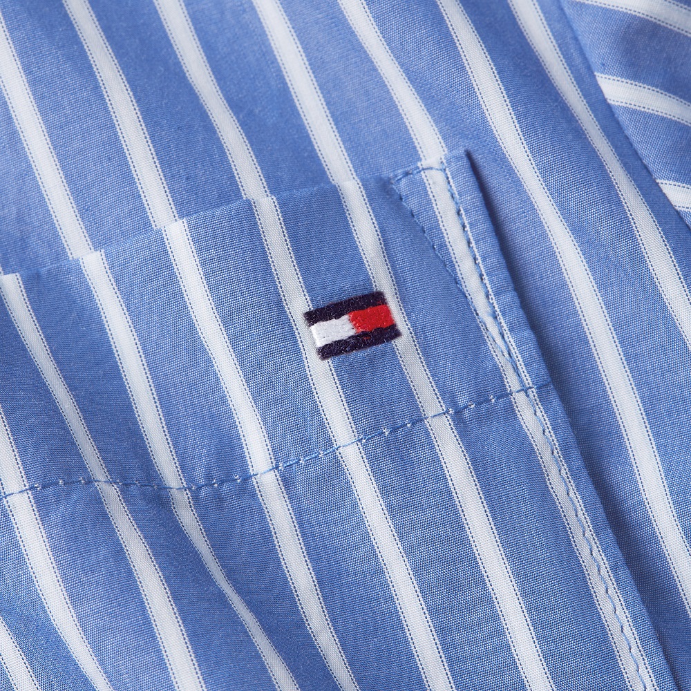TOMMY HILFIGER</br>Γυναικείο Πουκάμισο Γαλάζιο/Λευκό Poplin Boxy Short S/s Shirt WW0WW44717-0YA Tommy Hilfiger TOMMY HILFIGER</br>Γυναικείο Πουκάμισο Γαλάζιο/Λευκό Poplin Boxy Short S/s Shirt WW0WW44717-0YA Tommy Hilfiger