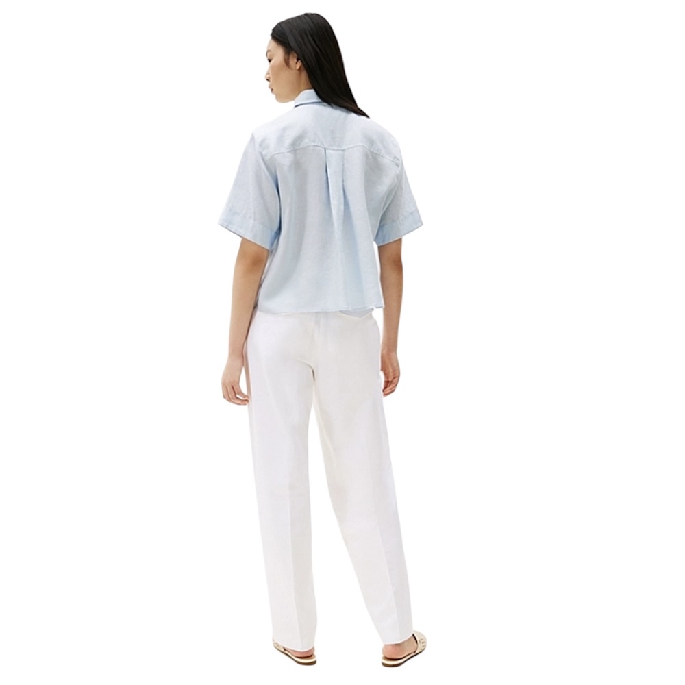 TOMMY HILFIGER</br>Γυναικείο Πουκάμισο Σιέλ Relaxed Fit Short Sleeve Linen Shirt WW0WW44720-C10 Tommy Hilfiger TOMMY HILFIGER</br>Γυναικείο Πουκάμισο Σιέλ Relaxed Fit Short Sleeve Linen Shirt WW0WW44720-C10 Tommy Hilfiger