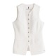 TOMMY HILFIGER</br>Γυναικείο Γιλέκο Εκρού Linen Mix Slim Waistcoast Top WW0WW44752-Z00 Tommy Hilfiger TOMMY HILFIGER</br>Γυναικείο Γιλέκο Εκρού Linen Mix Slim Waistcoast Top WW0WW44752-Z00 Tommy Hilfiger