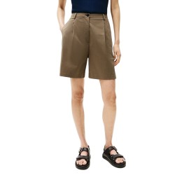 Γυναικεία Βερμούδα Καφέ Light Co Pleated Short WW0WW44764-GW9 Tommy Hilfiger