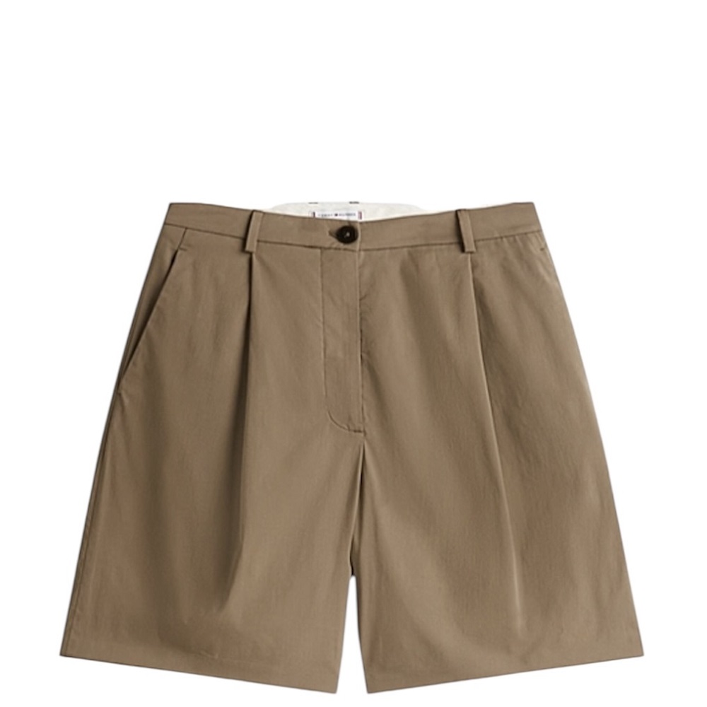 TOMMY HILFIGER</br>Γυναικεία Βερμούδα Καφέ Light Co Pleated Short WW0WW44764-GW9 Tommy Hilfiger TOMMY HILFIGER</br>Γυναικεία Βερμούδα Καφέ Light Co Pleated Short WW0WW44764-GW9 Tommy Hilfiger