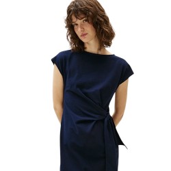 Γυναικείο Φόρεμα Μπλε Knot Boat-nk Midi Ss WW0WW45159-C1G Tommy Hilfiger