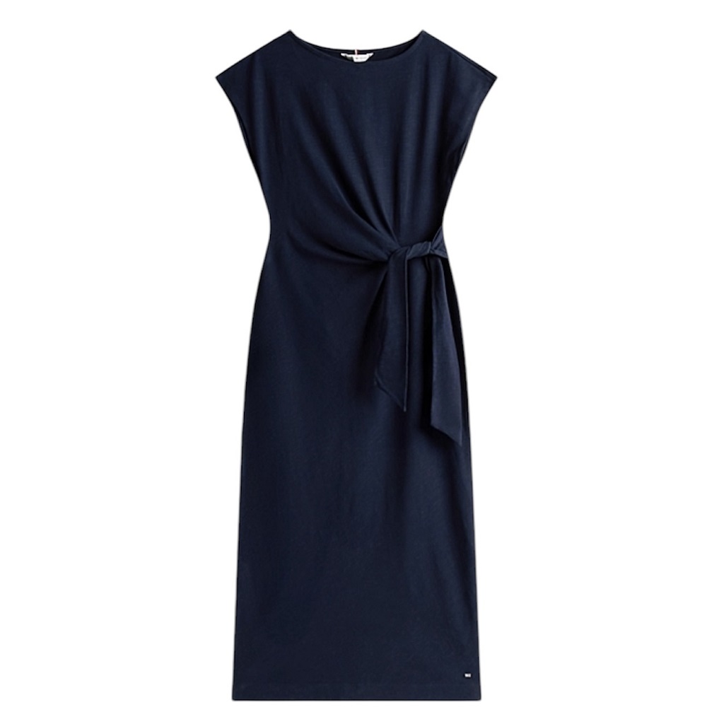 TOMMY HILFIGER</br>Γυναικείο Φόρεμα Μπλε Knot Boat-nk Midi Ss WW0WW45159-C1G Tommy Hilfiger TOMMY HILFIGER</br>Γυναικείο Φόρεμα Μπλε Knot Boat-nk Midi Ss WW0WW45159-C1G Tommy Hilfiger