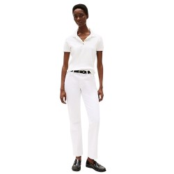 Γυναικεία Μπλούζα Πόλο Εκρού WW0WW45436-YBL Tommy Hilfiger