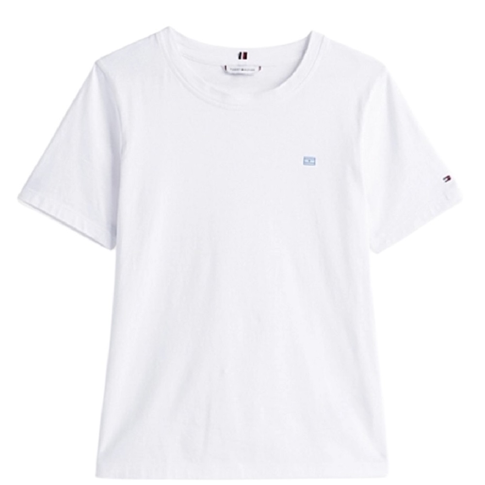 TOMMY HILFIGER</br>Γυναικείο T-shirt Λευκό Reg Contrast Flag Ss Tee WW0WW45522-YCF Tommy Hilfiger TOMMY HILFIGER</br>Γυναικείο T-shirt Λευκό Reg Contrast Flag Ss Tee WW0WW45522-YCF Tommy Hilfiger
