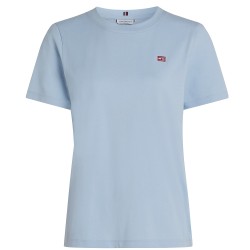 Γυναικείο T-shirt Σιέλ Reg Contrast Flag Ss Tee WW0WW45522-C10 Tommy Hilfiger