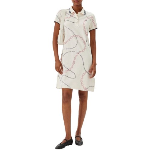 Γυναικείο Φόρεμα Εκρού Sporty Feminine Reg Polo Dress WW0WW45532-01V Tommy Hilfiger