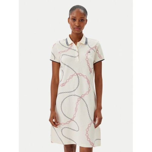 Γυναικείο Φόρεμα Εκρού Sporty Feminine Reg Polo Dress WW0WW45532-01V Tommy Hilfiger