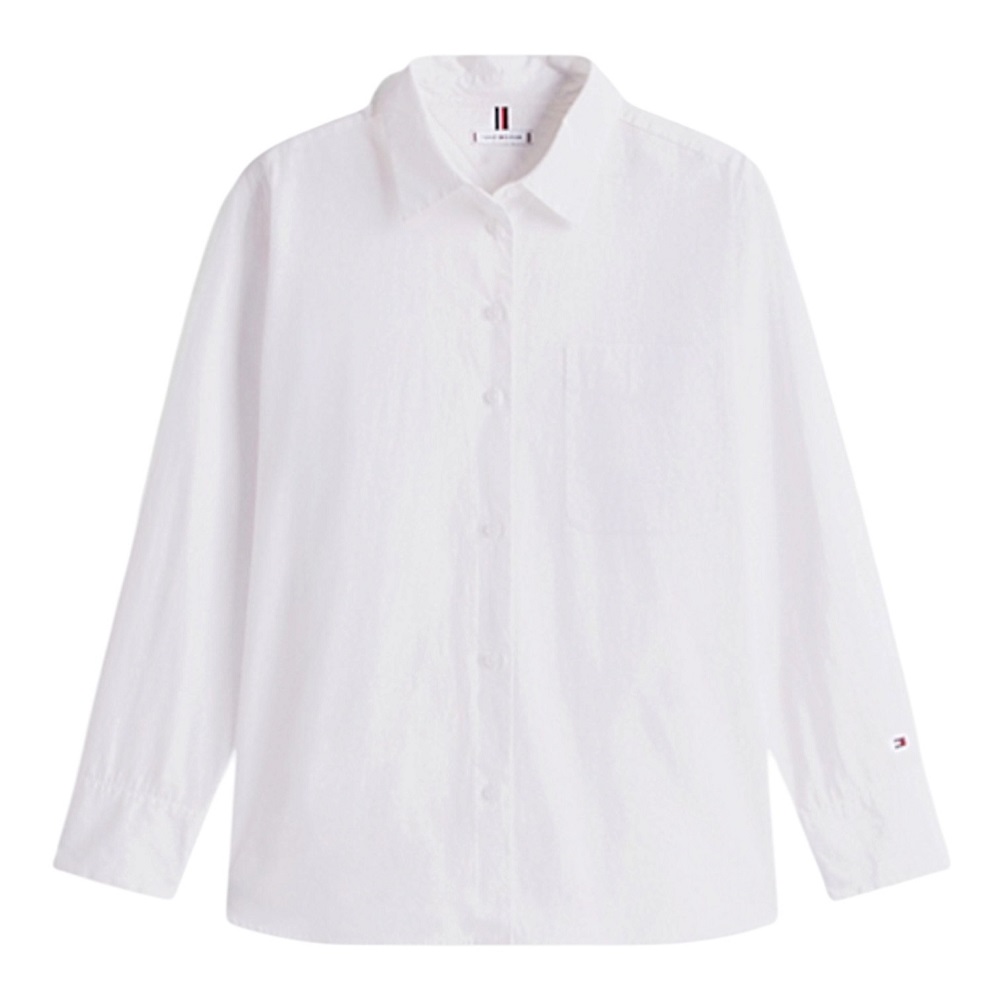 TOMMY HILFIGER</br>Tommy Hilfiger WW0WW45612-YCF Γυναικείο Πουκάμισο Λευκό Ess Poplin Easy Fit Shirt