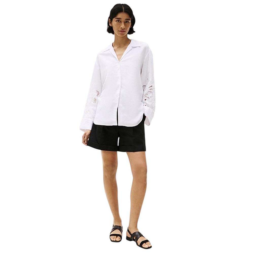 TOMMY HILFIGER</br>Γυναικείο Πουκάμισο Λευκό Broderie Anglaise Linen Shirt WW0WW45940-YCF Tommy Hilfiger TOMMY HILFIGER</br>Γυναικείο Πουκάμισο Λευκό Broderie Anglaise Linen Shirt WW0WW45940-YCF Tommy Hilfiger