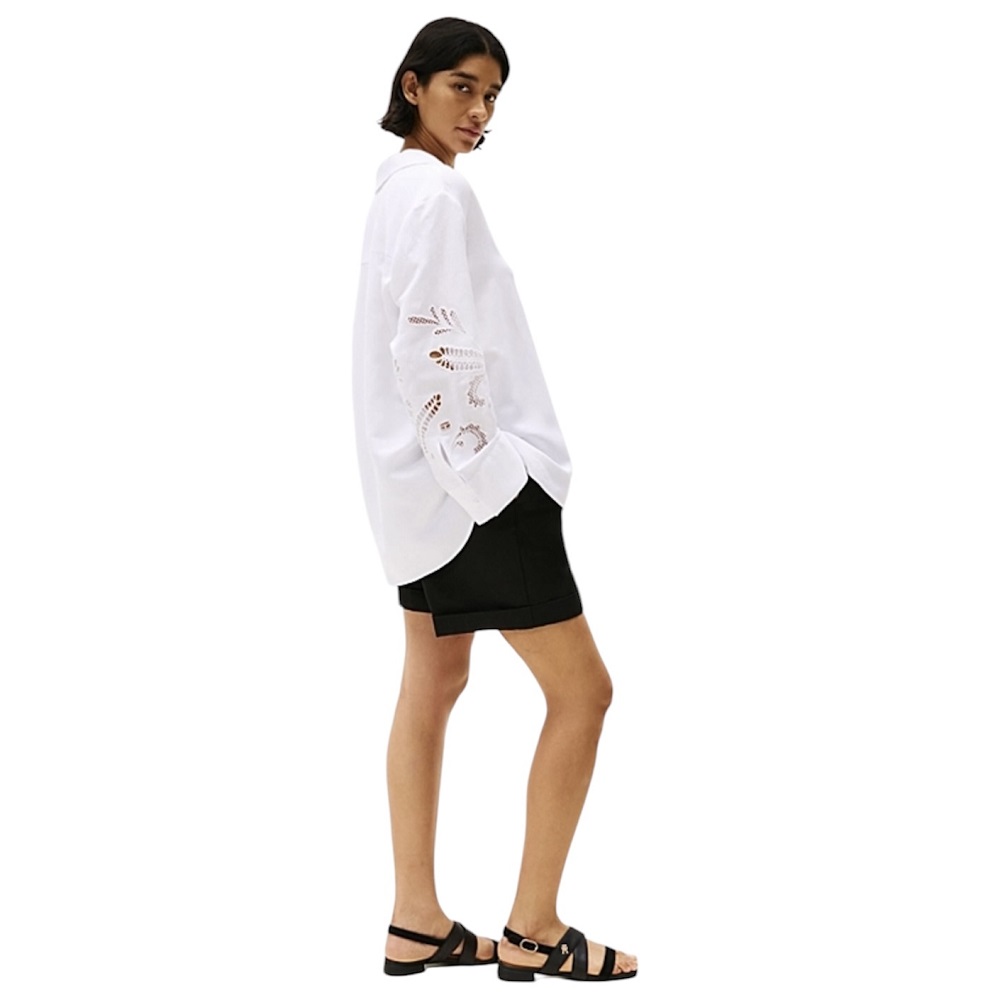 TOMMY HILFIGER</br>Γυναικείο Πουκάμισο Λευκό Broderie Anglaise Linen Shirt WW0WW45940-YCF Tommy Hilfiger TOMMY HILFIGER</br>Γυναικείο Πουκάμισο Λευκό Broderie Anglaise Linen Shirt WW0WW45940-YCF Tommy Hilfiger