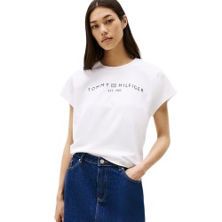 Γυναικείο T-shirt Λευκό Modern Cap Sleeve Logo Tee WW0WW46113-YCF Tommy Hilfiger