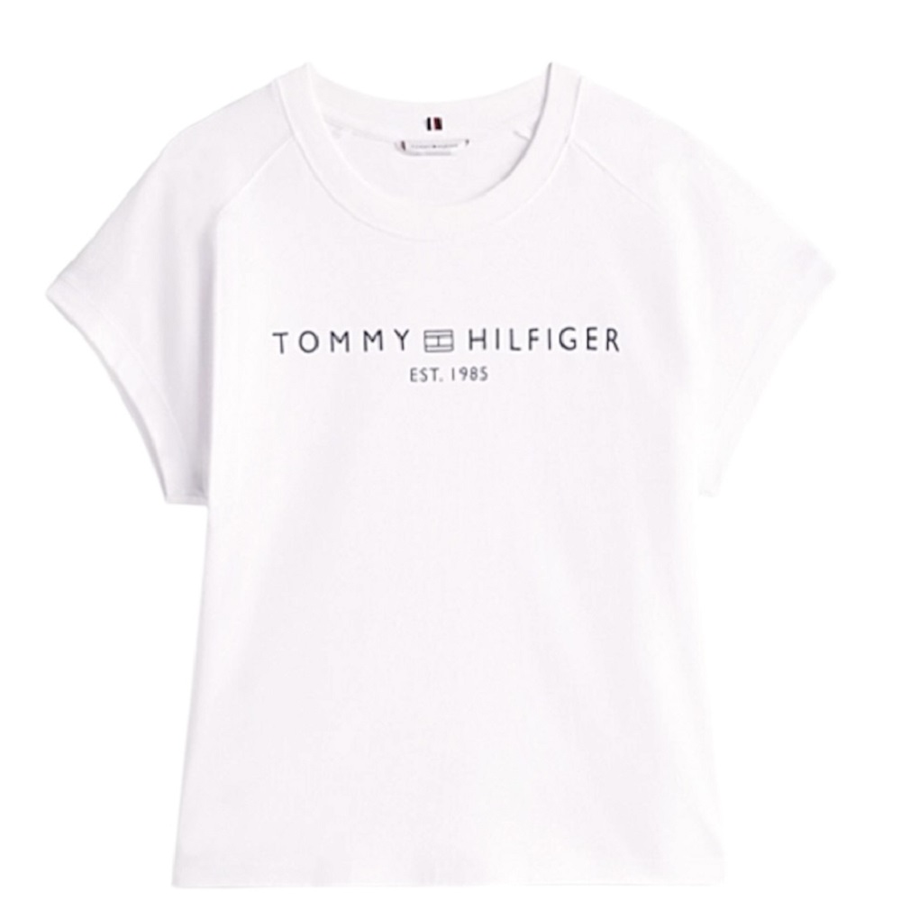 TOMMY HILFIGER</br>Γυναικείο T-shirt Λευκό Modern Cap Sleeve Logo Tee WW0WW46113-YCF Tommy Hilfiger TOMMY HILFIGER</br>Γυναικείο T-shirt Λευκό Modern Cap Sleeve Logo Tee WW0WW46113-YCF Tommy Hilfiger