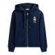 TOMMY HILFIGER</br>Tommy Hilfiger WW0WW46126-C1G Γυναικεία Ζακέτα Μπλε Gold Crest Terry Zip Through