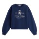 TOMMY HILFIGER</br>Tommy Hilfiger WW0WW46128-C1G Γυναικείο Φούτερ Μπλε Varsity Crest Fleece Sweatshirt