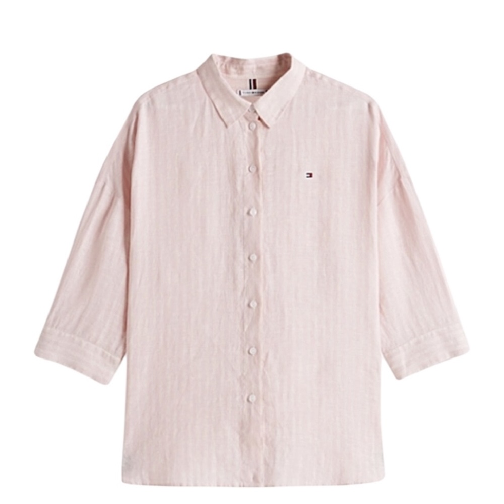 TOMMY HILFIGER</br>Γυναικείο Πουκάμισο Ροζ Relaxed Fit Pure Linen Blouse WW0WW46169-0ED Tommy Hilfiger TOMMY HILFIGER</br>Γυναικείο Πουκάμισο Ροζ Relaxed Fit Pure Linen Blouse WW0WW46169-0ED Tommy Hilfiger