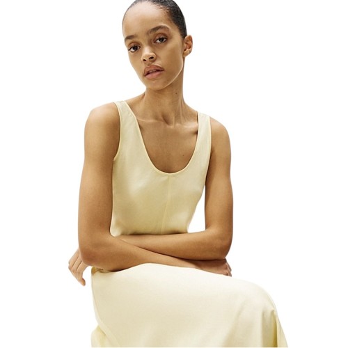 Γυναικείο Φόρεμα Κίτρινο Textured Linen Tank Maxi WW0WW46171-ΖΗ0 Tommy Hilfiger Γυναικείο Φόρεμα Κίτρινο Textured Linen Tank Maxi WW0WW46171-ΖΗ0 Tommy Hilfiger