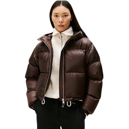 Tommy Hilfiger WW0WW48541-GOP Γυναικείο Αδιάβροχο Μπουφάν Καφέ Super Light Hw Down Relaxed Tommy Hilfiger WW0WW48541-GOP Γυναικείο Αδιάβροχο Μπουφάν Καφέ Super Light Hw Down Relaxed