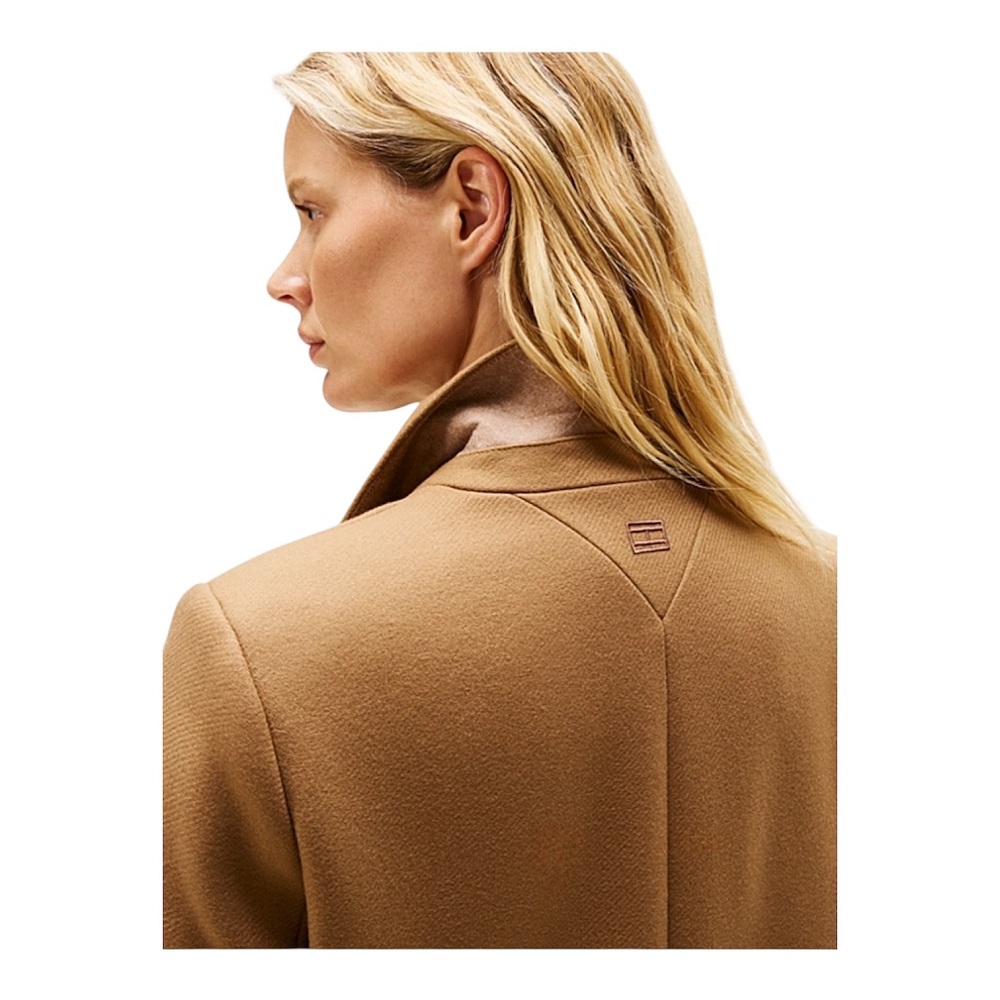TOMMY HILFIGER</br>Tommy Hilfiger WW0WW46547-GWE Γυναικείο Παλτό Κάμελ Classic Sb Wool Reg Coat