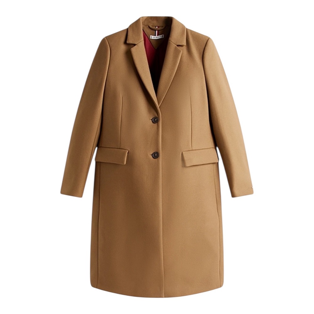 TOMMY HILFIGER</br>Tommy Hilfiger WW0WW46547-GWE Γυναικείο Παλτό Κάμελ Classic Sb Wool Reg Coat