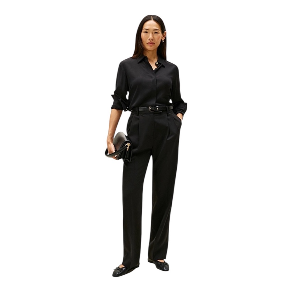 TOMMY HILFIGER</br>Tommy Hilfiger WW0WW46597-BDS Γυναικείο Πουκάμισο Μαύρο Soft Vis Ls Regular Shirt