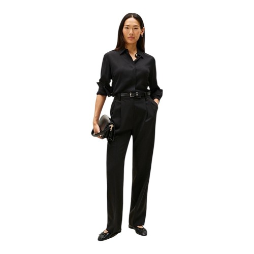 Tommy Hilfiger WW0WW46597-BDS Γυναικείο Πουκάμισο Μαύρο Soft Vis Ls Regular Shirt Tommy Hilfiger WW0WW46597-BDS Γυναικείο Πουκάμισο Μαύρο Soft Vis Ls Regular Shirt