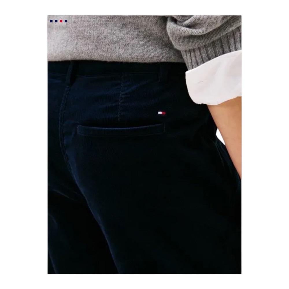 TOMMY HILFIGER</br>Tommy Hilfiger WW0WW46698-C1G Γυναικείο Κοτλέ Παντελόνι Μπλε Corduroy Slim Straight TOMMY HILFIGER</br>Tommy Hilfiger WW0WW46698-C1G Γυναικείο Κοτλέ Παντελόνι Μπλε Corduroy Slim Straight