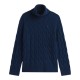 TOMMY HILFIGER</br>Tommy Hilfiger Soft Wool Cable Roll-Nk Ls Swt WW0WW46791-C1G Γυναικείο Πουλόβερ Μπλε TOMMY HILFIGER</br>Tommy Hilfiger Soft Wool Cable Roll-Nk Ls Swt WW0WW46791-C1G Γυναικείο Πουλόβερ Μπλε