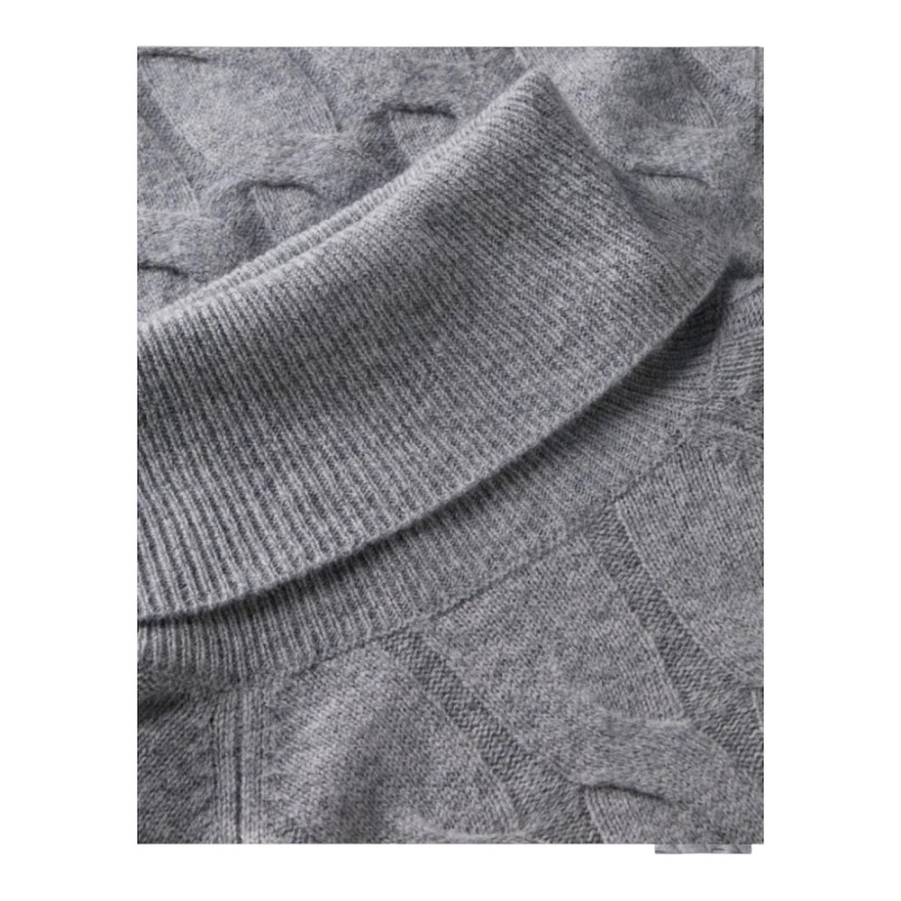 TOMMY HILFIGER</br>Tommy Hilfiger Soft Wool Cable Roll-Nk Ls Swt WW0WW46791-P7D Γυναικείο Πουλόβερ Γκρι TOMMY HILFIGER</br>Tommy Hilfiger Soft Wool Cable Roll-Nk Ls Swt WW0WW46791-P7D Γυναικείο Πουλόβερ Γκρι
