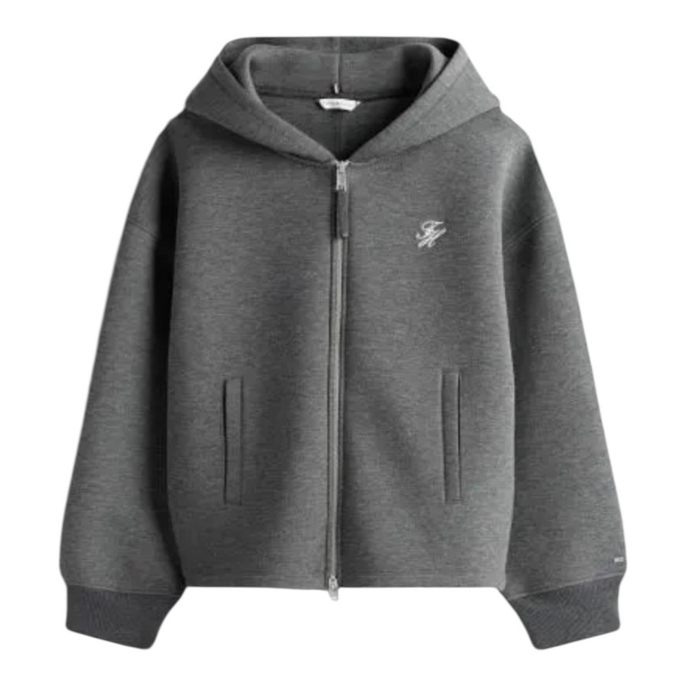 TOMMY HILFIGER</br>Tommy Hilfiger WW0WW46815-P61 Γυναικεία Ζακέτα Γκρι Th Script Interlock Zip Hoodie TOMMY HILFIGER</br>Tommy Hilfiger WW0WW46815-P61 Γυναικεία Ζακέτα Γκρι Th Script Interlock Zip Hoodie