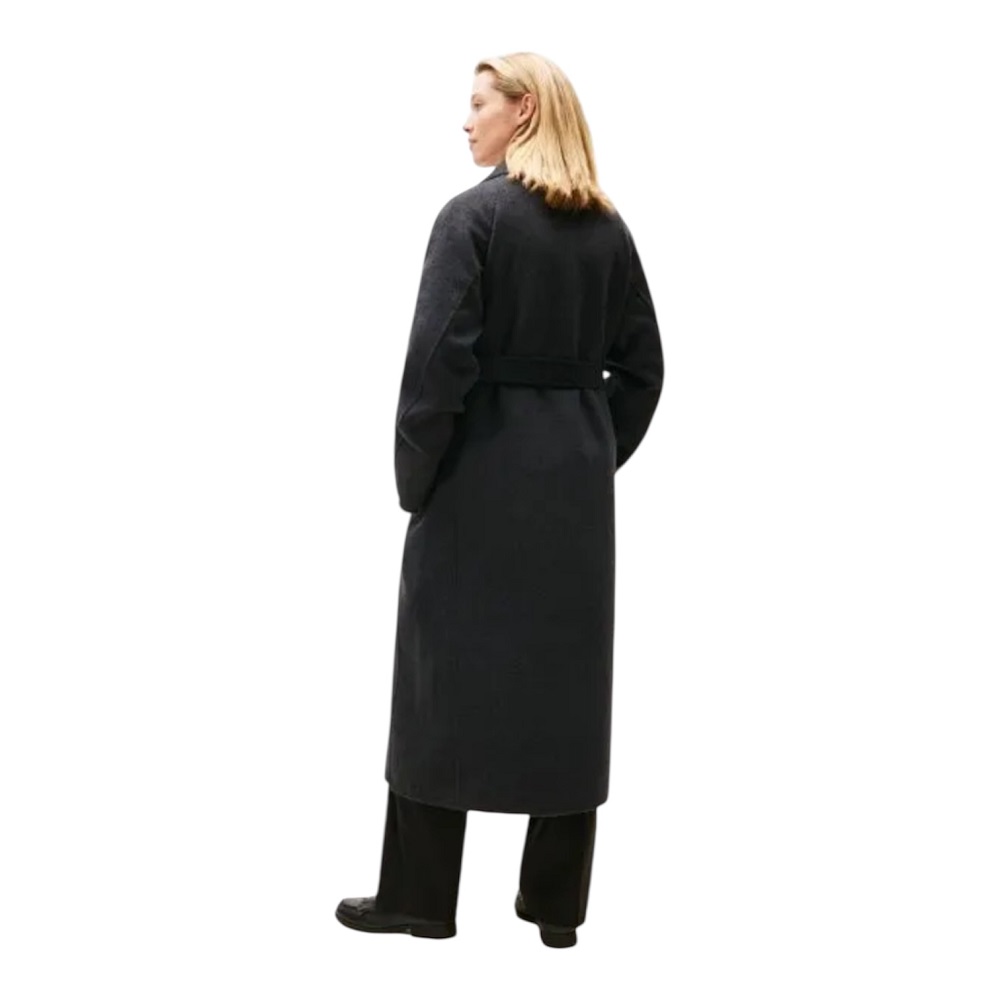 TOMMY HILFIGER</br>Tommy Hilfiger  WW0WW47286-P4E Γυναικείο Παλτό Γκρι Df Wool Reg Belted Midi Coat