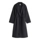 TOMMY HILFIGER</br>Tommy Hilfiger  WW0WW47286-P4E Γυναικείο Παλτό Γκρι Df Wool Reg Belted Midi Coat