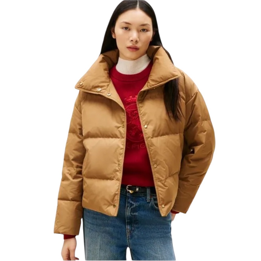 TOMMY HILFIGER</br>Tommy Hilfiger WW0WW47294-GWA Γυναικείο Αδιάβροχο Μπουφάν Κάμελ Crest Mw Down Reg Jacket TOMMY HILFIGER</br>Tommy Hilfiger WW0WW47294-GWA Γυναικείο Αδιάβροχο Μπουφάν Κάμελ Crest Mw Down Reg Jacket