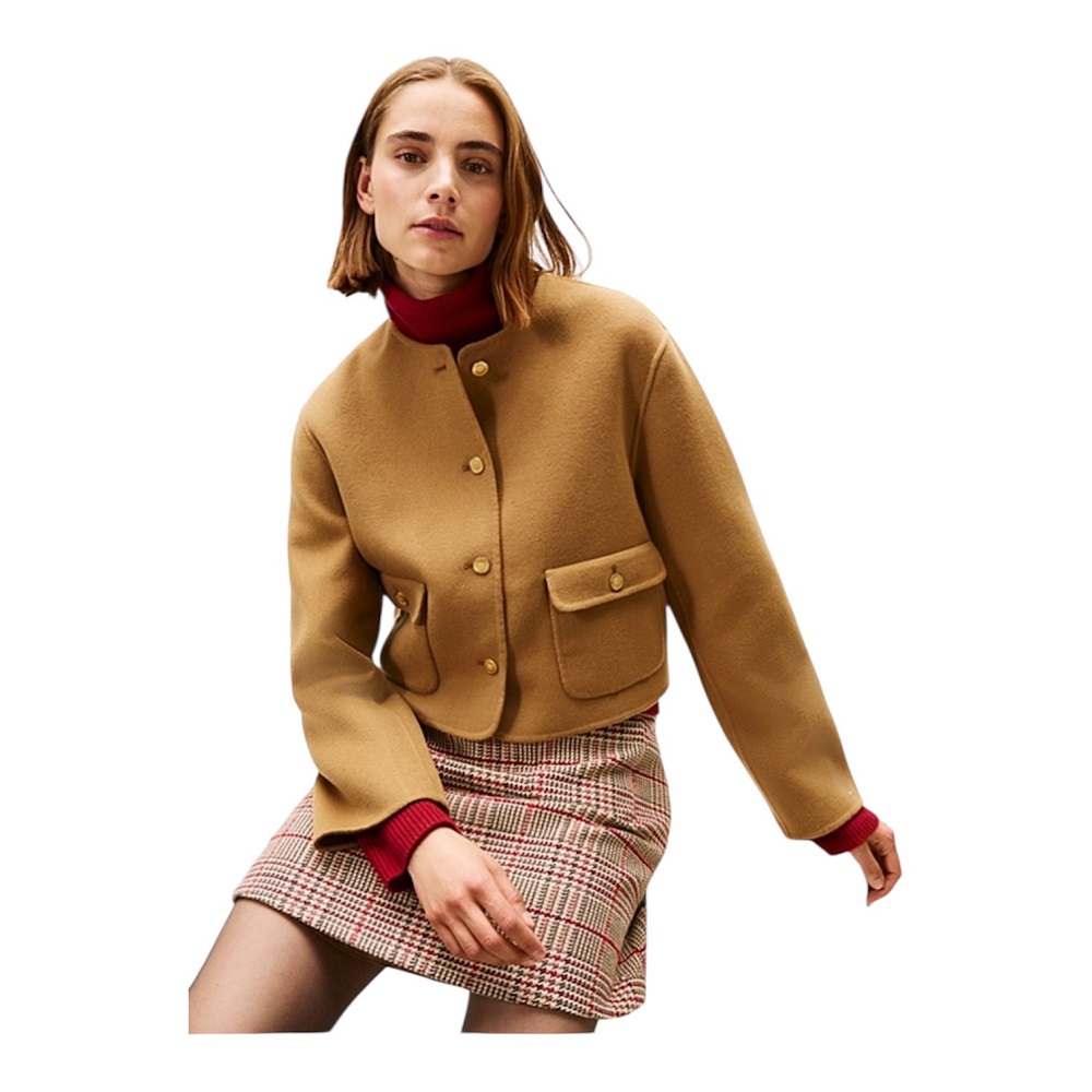 TOMMY HILFIGER</br>Tommy Hilfiger WW0WW47446-GWJ Γυναικείο Τζάκετ Κάμελ Double-Faced Wool Reg Belted TOMMY HILFIGER</br>Tommy Hilfiger WW0WW47446-GWJ Γυναικείο Τζάκετ Κάμελ Double-Faced Wool Reg Belted