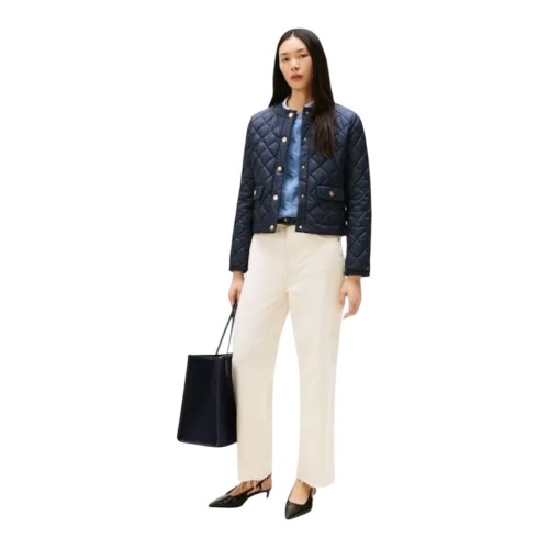 Tommy Hilfiger WW0WW47449-C1G Γυναικείο Καπιτονέ Μπουφάν Μπλε G/Button Quilted Reg Lady Jacket Tommy Hilfiger WW0WW47449-C1G Γυναικείο Καπιτονέ Μπουφάν Μπλε G/Button Quilted Reg Lady Jacket