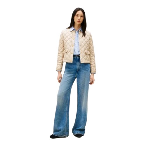 Tommy Hilfiger WW0WW47449-RBV Γυναικείο Καπιτονέ Μπουφάν Μπεζ G/Button Quilted Reg Lady Jacket Tommy Hilfiger WW0WW47449-RBV Γυναικείο Καπιτονέ Μπουφάν Μπεζ G/Button Quilted Reg Lady Jacket