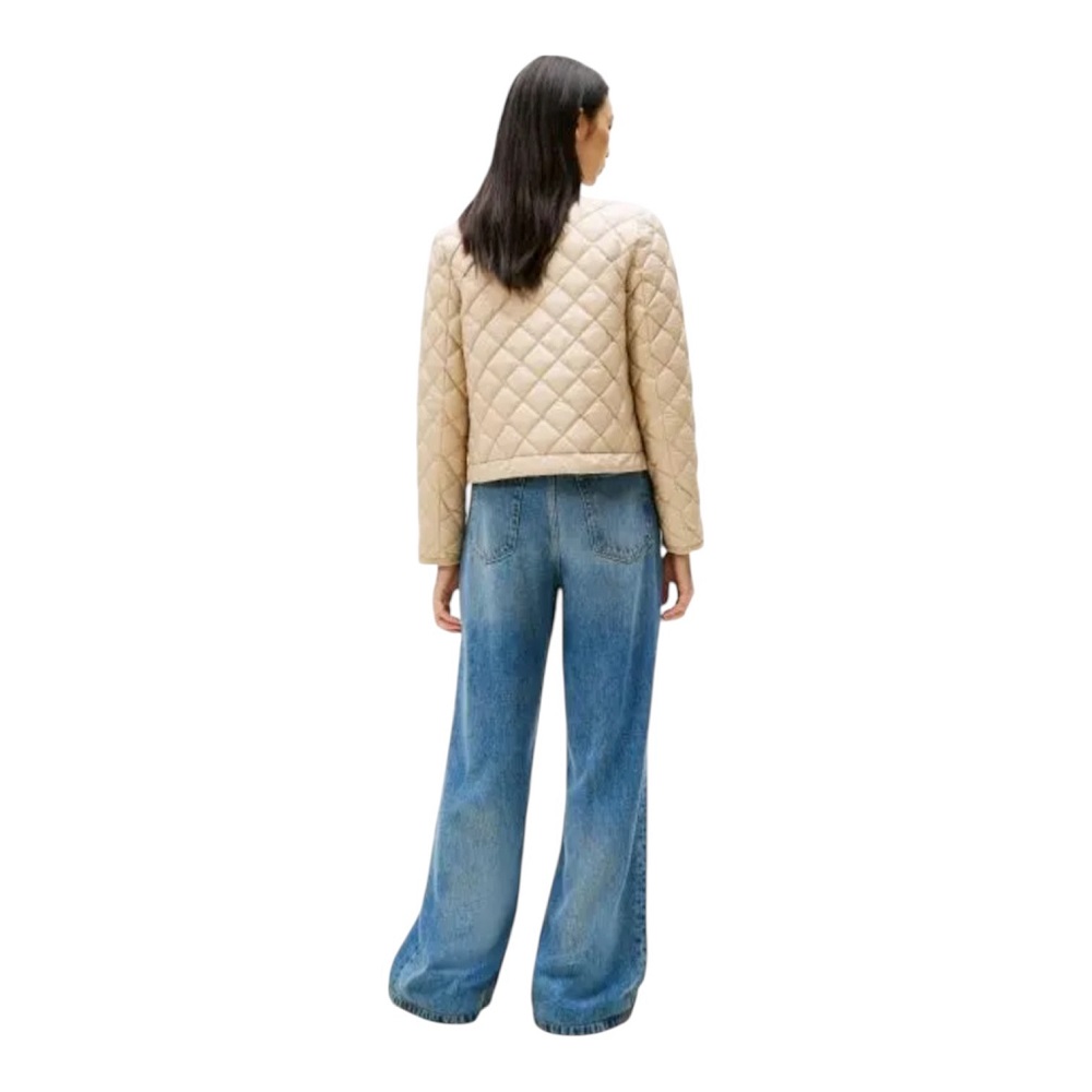 TOMMY HILFIGER</br>Tommy Hilfiger WW0WW47449-RBV Γυναικείο Καπιτονέ Μπουφάν Μπεζ G/Button Quilted Reg Lady Jacket