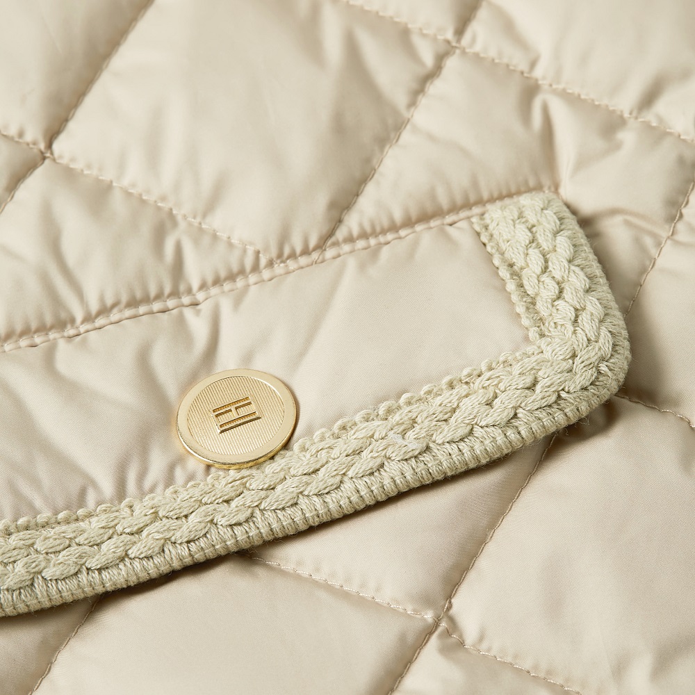 TOMMY HILFIGER</br>Tommy Hilfiger WW0WW47449-RBV Γυναικείο Καπιτονέ Μπουφάν Μπεζ G/Button Quilted Reg Lady Jacket