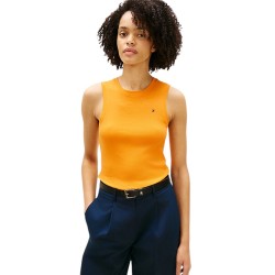 TOMMY HILFIGER</br>Tommy Hilfiger WW0WW47806-SGV Γυναικείο T-shirt Πορτοκαλί Slim Cody C-nk Tank Top